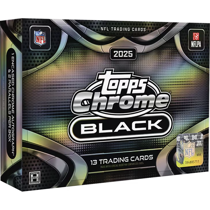 2025 Topps Chrome Black Football Factory Sealed Hobby Box
